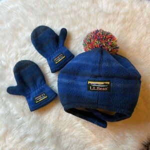 LL Bean Hat & Mitten Set
